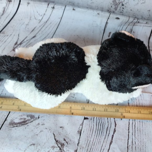 12 Inch Flopsie Oreo Black & White Cat Plush Stuffed Animal by Aurora - Picture 6 of 6